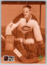 1991-92 Pro Set Jacques Plante #341 Montreal Canadiens Hockey Card