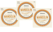 D'Addario Octave Mandolin Strings 3 Sets Phosphor Bronze Medium Loop End