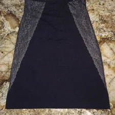 Spanx Assets Half Slip Skirt Black Lace Sexy Smoothing Flattering Shapewear Smal