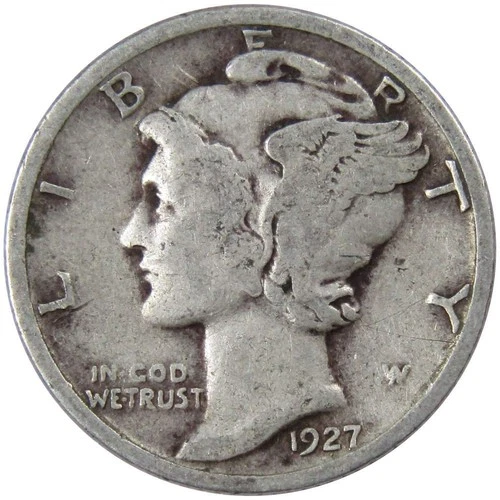 1927 Mercury Dime VG Very Good Silver 10c Coin