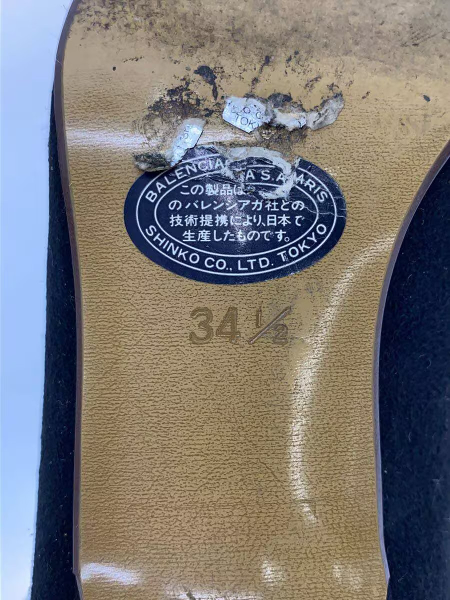 Balenciaga Pumps 34.5 Blk Suede Jlh77 thumbnail 5