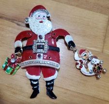 Lunch at the Ritz LATR2GO American SANTA Brooch Pendant
