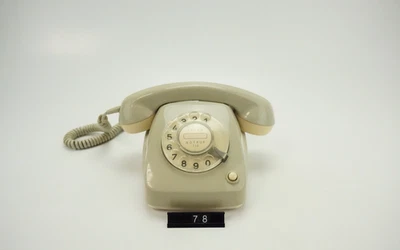 Vintage Telefon FeTAp 611-2 kieselgrau – Wählscheibe – Post-Klassiker 70er/80er - Bild 1 von 4