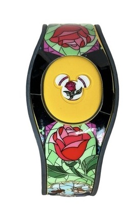 Disney Magic Band 2 Beauty And The Beast Stained Glass Rose LINKED