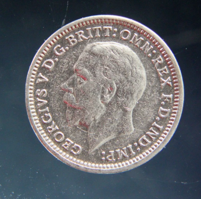 Great Britain,3 Three Pence 1930 silver coin,#2 - Image 2 of 2