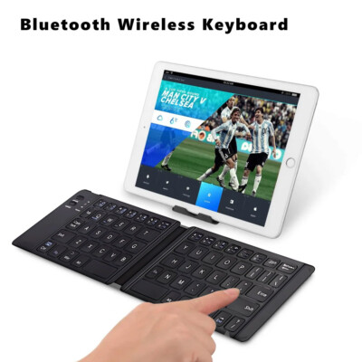 Foldable Slim Keyboard Bluetooth Wireless for PC/CellPhone iOS Android Portable