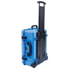 Blue  Black Pelican 1560 case. No Foam - empty. With wheels.