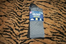 Gildan Smart Basics Men's Game Socks Gray/Grey Black Size 6-12, 2 Pairs