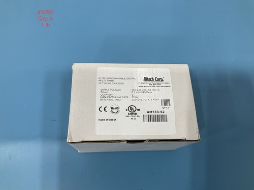 ALTECH CORP, AMT33-S2 , Programmable (Multi-Function) Time Delay Relay DPDT - Picture 2 of 3