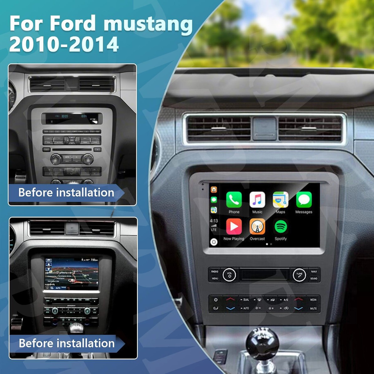 2010-2014 Ford Mustang Apple Carplay Car Radio Android 13 Navi GPS