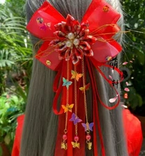 Women Retro Costume Hair Accessory Duckbill Clip Hairpin Xiuhe Headdress Jewelry