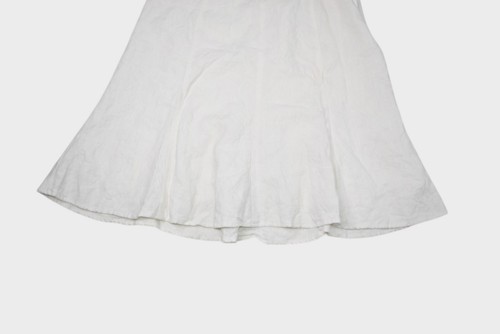 Alfani Skirt Womens 10 White Linen Lined Midi Flare Lightweight Spring Summer - Picture 2 of 6