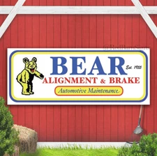 Bear Front End Alignment Banner sign Gas Oil Gasoline Garage