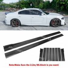 For Dodge Charger 2006-2024 Carbon Fiber 86.6 Side Skirt Rocker Lip Splitter Us