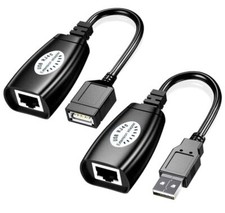 USB Over Ethernet Extender to RJ45 Adapter Up to 50m/164ft USB to Ethernet