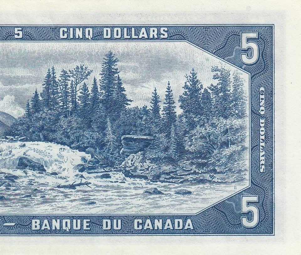 1954 BANK OF CANADA QEII 5 **DEVILS FACE** "I/C" RARE (( GEM UNC )) eBay
