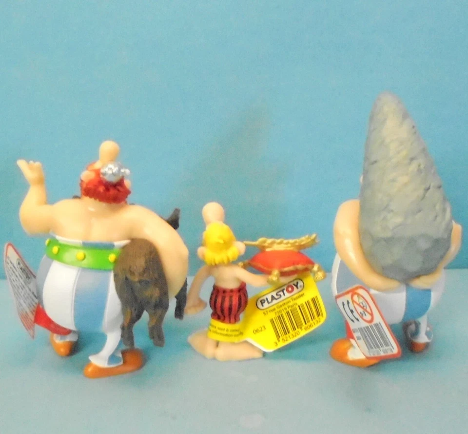 NEU 60613 Asterix 60611 Obelix Wildschwein 60612 m. Hinkelstein ZUSAMMEN Plastoy - Bild 3 von 3