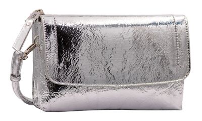 Gabor Elissa Metallic Flap Bag Top Zip S Umhängetasche Tasche Metallic Silver