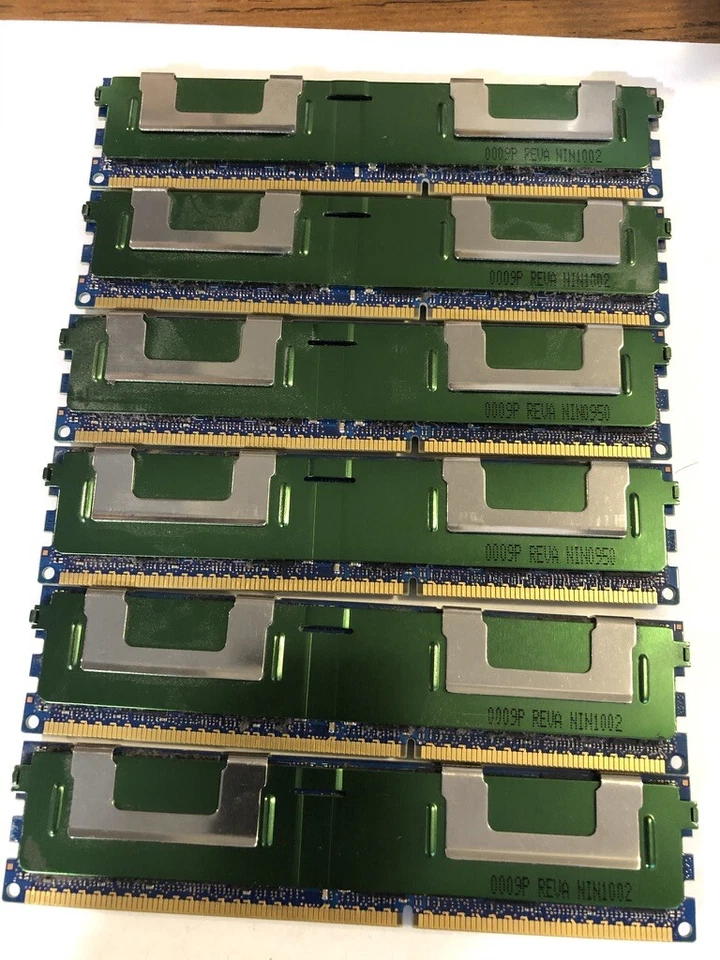 Lote de 6 Chips de Memoria Nanya 24GB (6x4GB) 2Rx4 PC3 8500R Set Foto 2 de 3