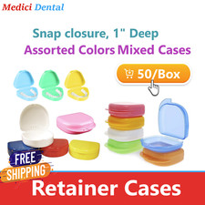 50 xDental Retainer Case Storage Mouth Guard Box Containers for Invisalign Teeth