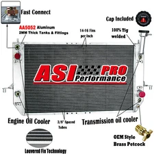 3 Rows Aluminum Radiator For 1996-2005 1997 Chevy Astro GMC Safari V6 4.3L AT