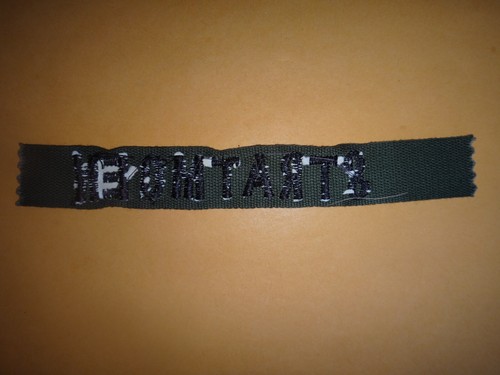 US Army Green OD Patch STRATMOEN Subdued Pocket Name Tape - Picture 3 of 3