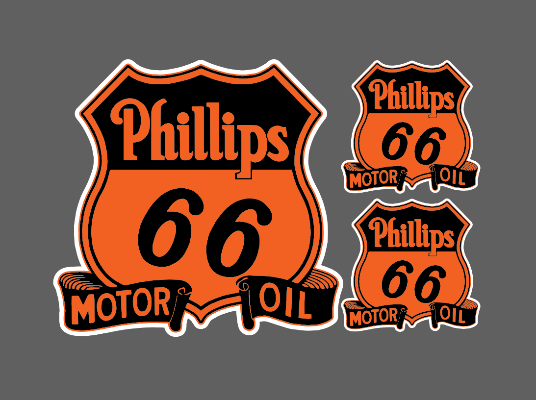 Calcomanía De Vinilo PHILLIPS 66 6" (color Completo