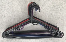 Clothes Hangers Plastic Lot of 12 Varied Colors