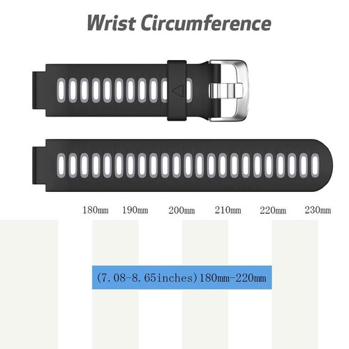 1x Two-Tone Silicone Watch Strap for Garmin Forerunner 735XT/220/230/235/620/630 - 第 3/13 張圖片