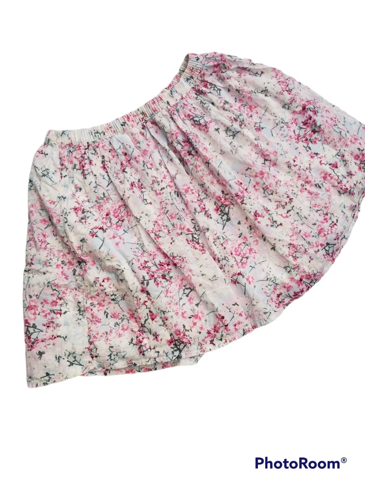Niñas GAP Falda XXL 14-16 Rosa Floral Forrada Cintura Elástica Plisada Pascua Primavera Foto 2 de 4