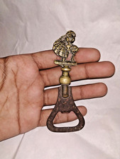 VINTAGE BRASS IRON LADY SORCERER SHAPED SODA BEER COLA BOTTLE OPENER COLLECTIBLE