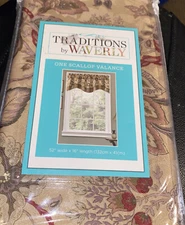 Traditions by Waverly One Scallop Valance 52 x 16 New
