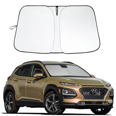 For Hyundai Kona 2018-2022 2023 Car Windshield Sun Shade UV Block Foldable Cover