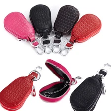 Universal Women Men PU Leather Key Car Small Wallet Zipper Keychain Coin Purse