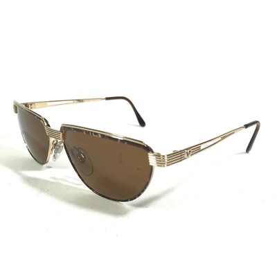 Vintage Vogue Sunglasses VO3040 296 Brown Gold Round with Brown Lenses 56-14-120 Vintage Vogue Sunglasses VO3040 296 Brown Gold Round with  main image 4