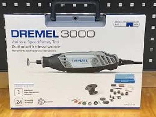 NEW DREMEL 3000-1/24 VS ROTARY TOOL KIT 24 PIECE KIT WITH STORAGE CASE  80596032555