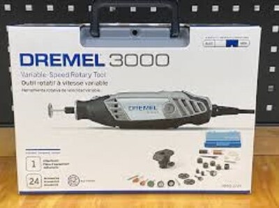 Dremel 3000-1/25 Variable Speed Rotary Tool Kit – 1 Attachment + 25 Accessories, 1.2A Motor, 6 Speeds (5,000-35,000 RPM) – Grind, Sand, Cut, Carve, Polish