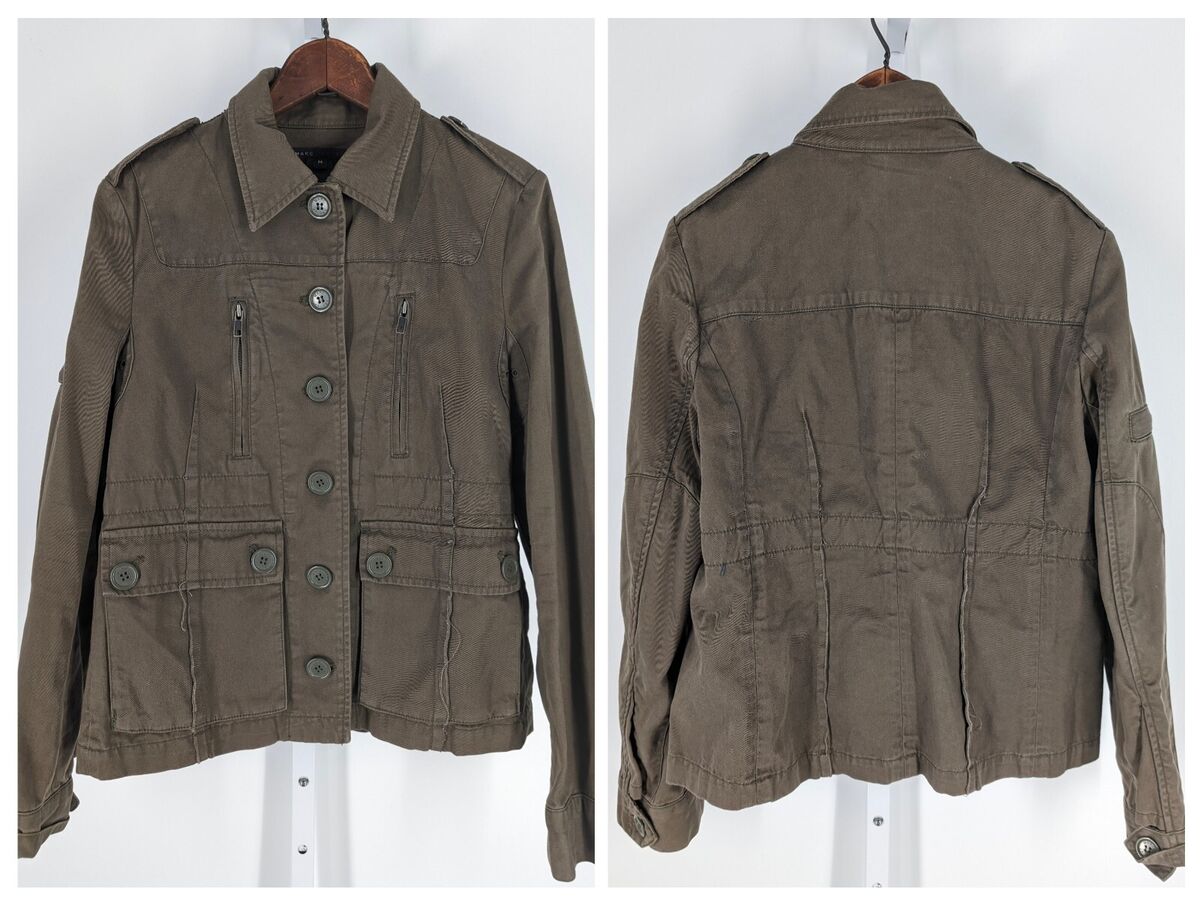Marc Jacobs Vintage Army Military Field Deconstructed Jacket Twill Punk 90s Y2K Marc Jacobs Vintage Army Military Field Deconstructed Jacket Twill Punk 90s Y2K