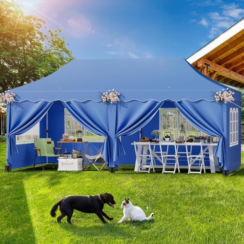 3x6m Klappzelt Festzelt Faltpavillon Partyzelt Pavillon Garten mit 6 Seitenteile - Bild 5 von 28