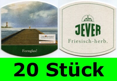 20 Stück Bierdeckel Jever Fernglas Friesisches Brauhaus  Bar Theke Party #
