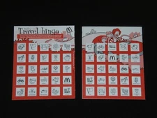 McDonald's Fun Times Travel Bingo Cards (2)