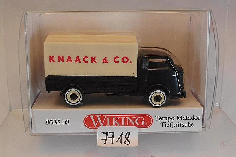 Wiking 1/87 Nr. 0335 08 Tempo Matador Tiefpritsche Knaack & Co. OVP #7718 - Bild 1 von 1
