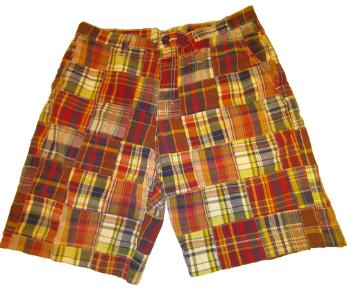 Sonoma Life Men's Shorts Size 36 Color Patchwork Red/Blue/Yellow - Picture 1 of 6