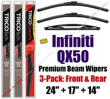 Wipers 3-Pack Premium Front and Rear fit 2014-2017 Infiniti QX50 - 19240/170/14B