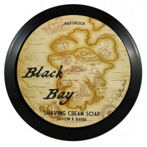 Black Bay Shaving Soap RAZOROCK Italy Bay Rhum Laurel Soap & Shea Spices - Picture 1 of 1