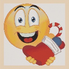 Emoji Christmas Counted Cross Stitch Chart No. 10-108 