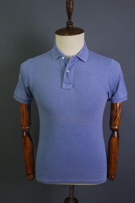 Eleventy Blue Golf Short Sleeve Polo Shirt Size S
