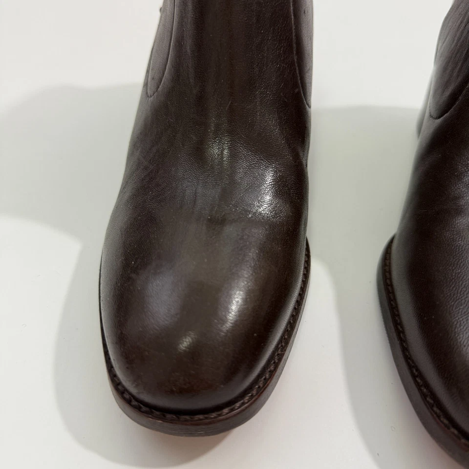 Botín al Tobillo Johnston & Murphy Cuero Marrón con Cremallera 2.75" Tacón Bloque Talla 8M Foto 4 de 4