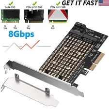 Adapter Card For M.2 NGFF to Desktop PCIe x4 x8 x16 NVMe SATA SSD PCI Express