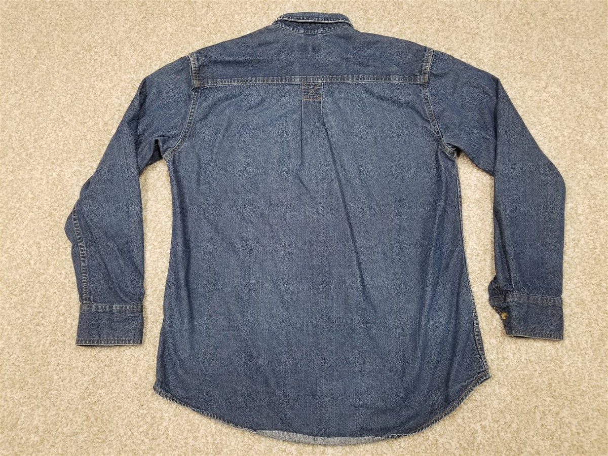 Vintage Covington y Denim Shirt Mens Medium Blue 100% Cotton Vintage Covington y Denim Shirt Mens Medium Blue 100% Cotton
